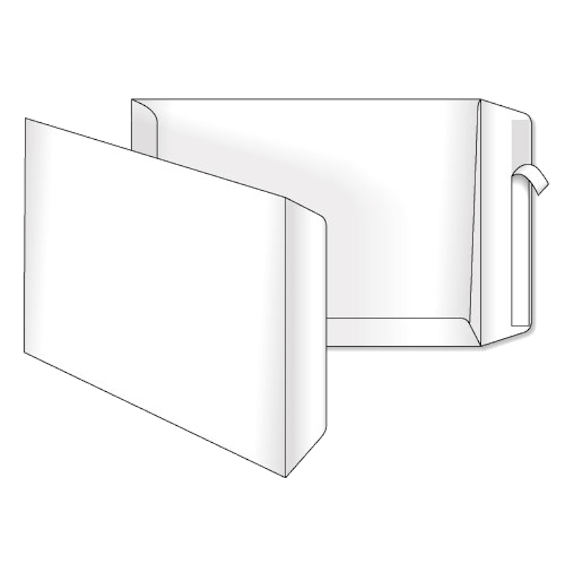 Конверт поштовий C4 (229х324 мм), СКЛ, 0+1, білий офсет, 90г/м², 1 шт.